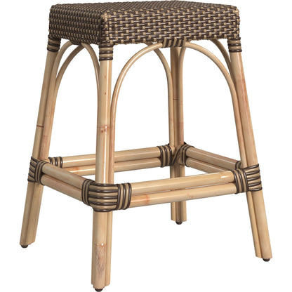 Robias Counter Stool by Butler Specialty Company. Made from rattan, polyurethane synthetic rattan in a coastal style.