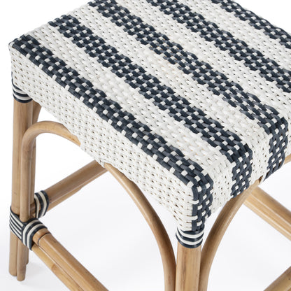 Robias Counter Stool by Butler Specialty Company. Made from rattan, polyurethane synthetic rattan in a coastal style.