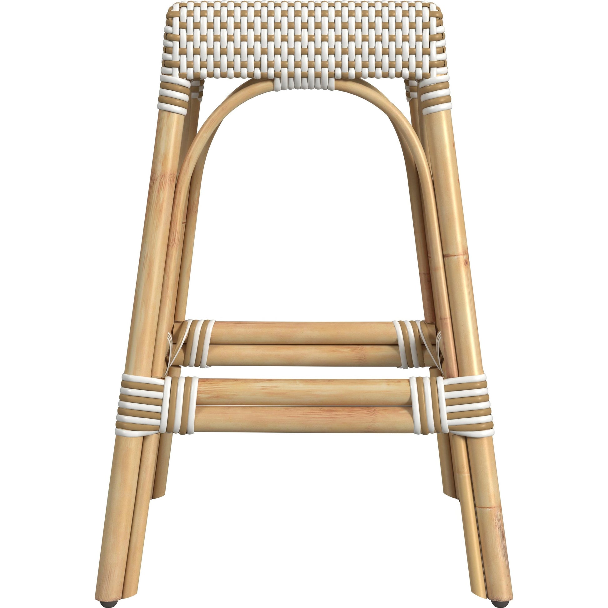Robias Counter Stool by Butler Specialty Company. Made from rattan, polyurethane synthetic rattan in a coastal style.
