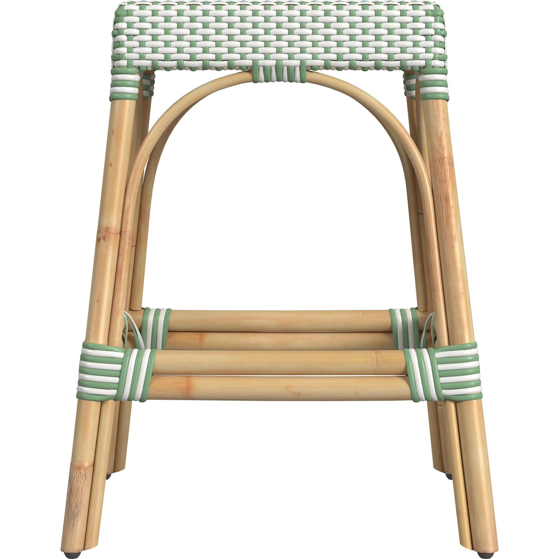 Robias Counter Stool by Butler Specialty Company. Made from rattan, polyurethane synthetic rattan in a coastal style.