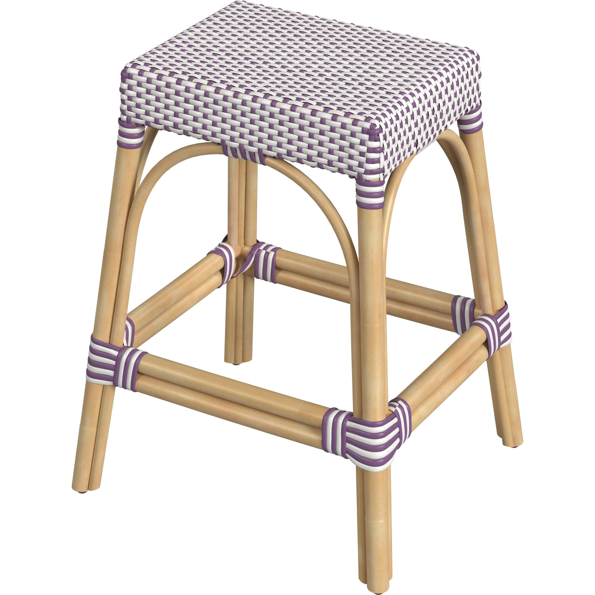 Robias Counter Stool by Butler Specialty Company. Made from rattan, polyurethane synthetic rattan in a coastal style.