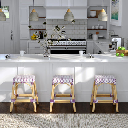Robias Counter Stool by Butler Specialty Company. Made from rattan, polyurethane synthetic rattan in a coastal style.