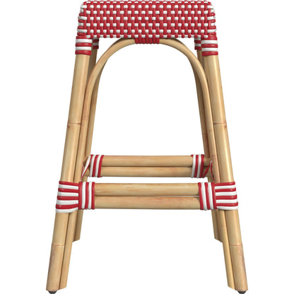Robias Counter Stool by Butler Specialty Company. Made from rattan, polyurethane synthetic rattan in a coastal style.