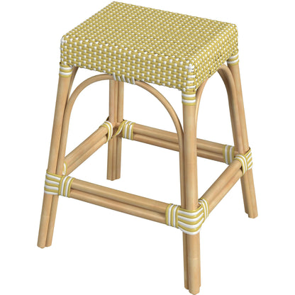 Robias Counter Stool by Butler Specialty Company. Made from rattan, polyurethane synthetic rattan in a coastal style.
