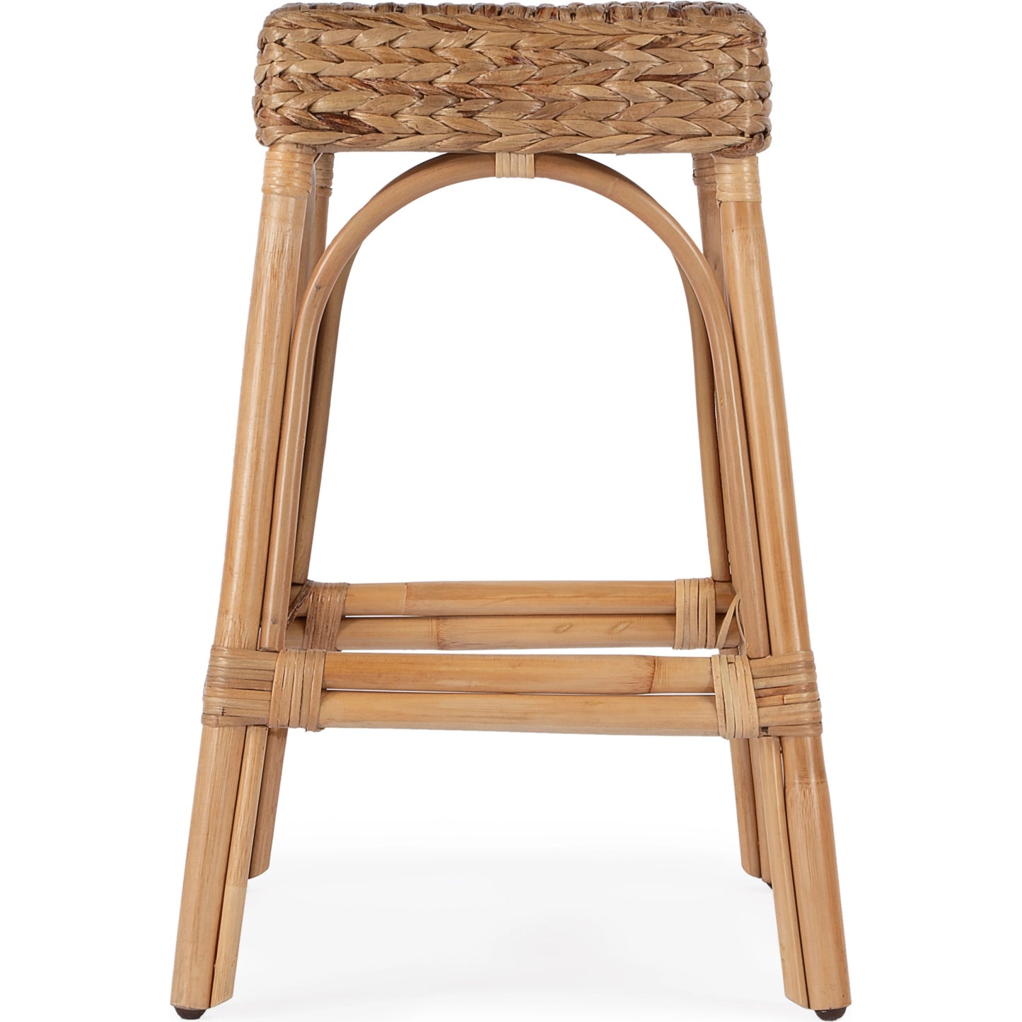 005 SI-2077726 | Additional Silo | Robias Rectangular Rattan 24" Counter Stool by Butler Specialty Company in light brown. Made from unique in a cottage & farmhouse style.