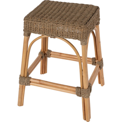 Robias Rectangular Rattan 24" Counter Stool by Butler Specialty Company in light brown. Made from unique in a cottage & farmhouse style.