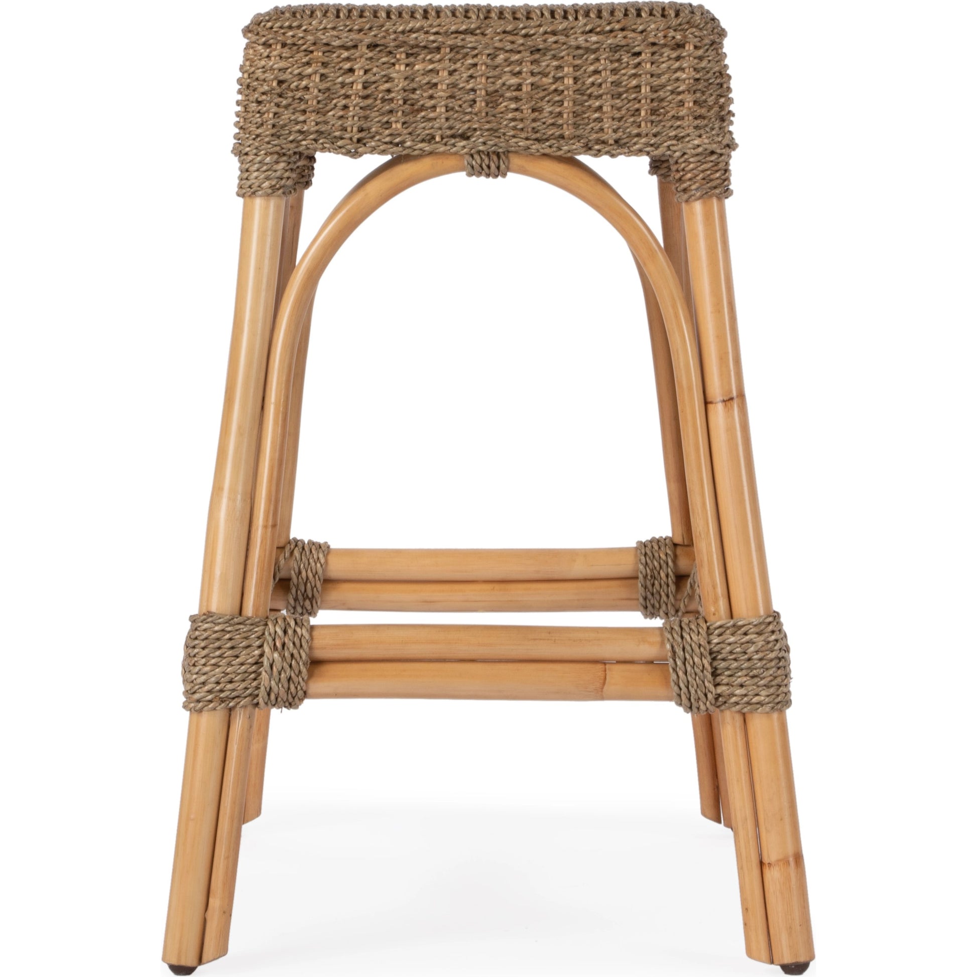Robias Rectangular Rattan 24" Counter Stool by Butler Specialty Company in light brown. Made from unique in a cottage & farmhouse style.