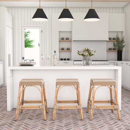 Robias Counter Stool by Butler Specialty Company. Made from rattan, polyurethane synthetic rattan in a coastal style.