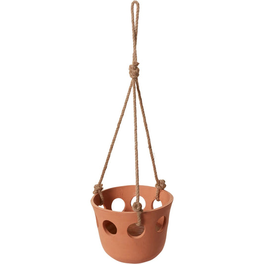 Serralles Hanging Pot by Accent Decor in terracotta. Made from ceramic in a cottage & farmhouse style.