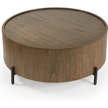 Tori Coffee Table by Butler Specialty Company in mindi and sandy shore. Made from mdf, mindi veneer, mahogany wood, metal legs in a modern style.