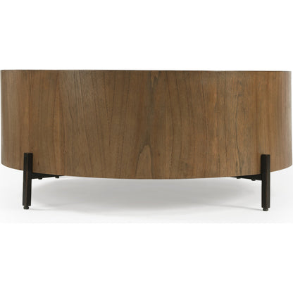 Tori Coffee Table by Butler Specialty Company in mindi and sandy shore. Made from mdf, mindi veneer, mahogany wood, metal legs in a modern style.