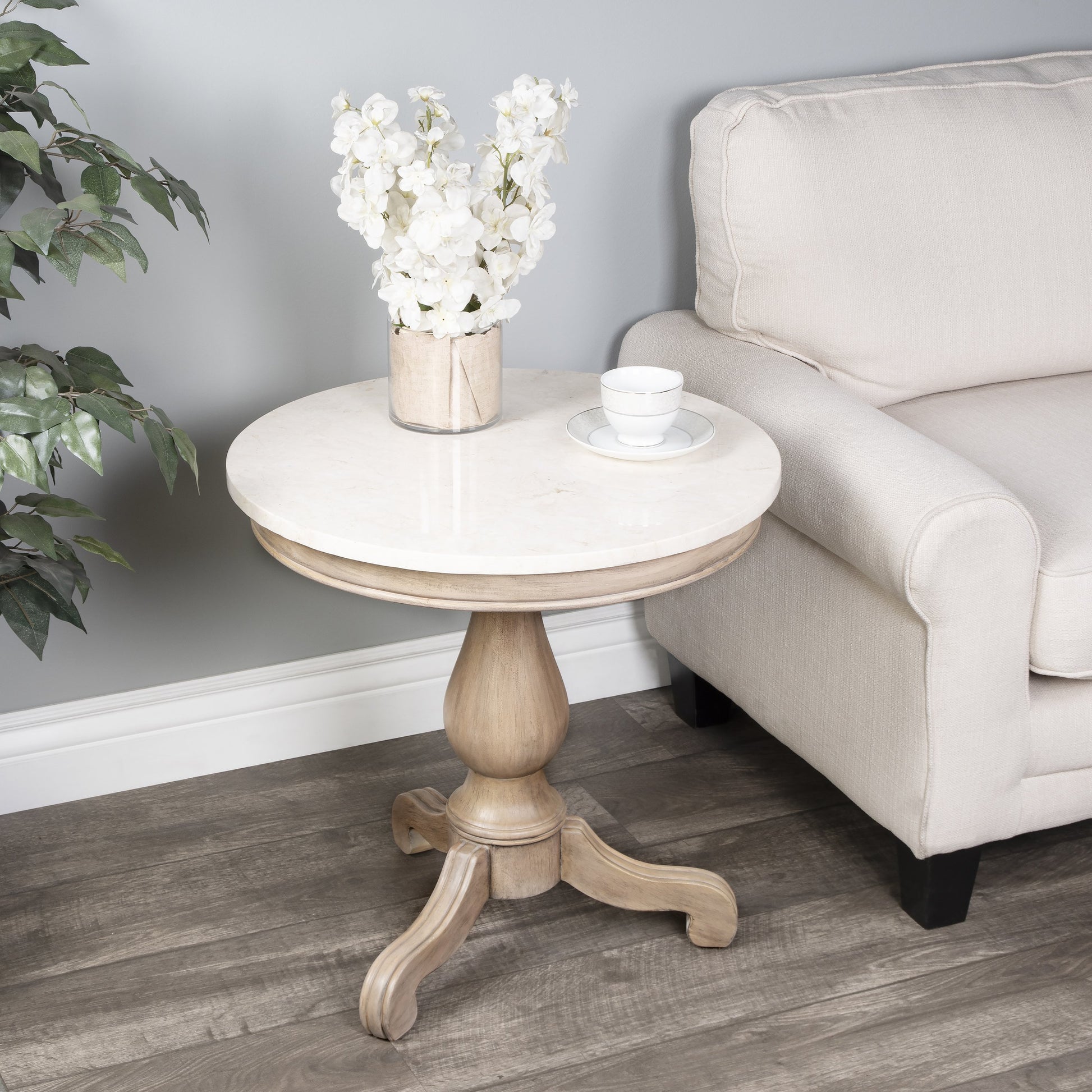 Danielle Accent Table by Butler Specialty Company. Made from marble, mahogany wood, plywood in a cottage & farmhouse style.