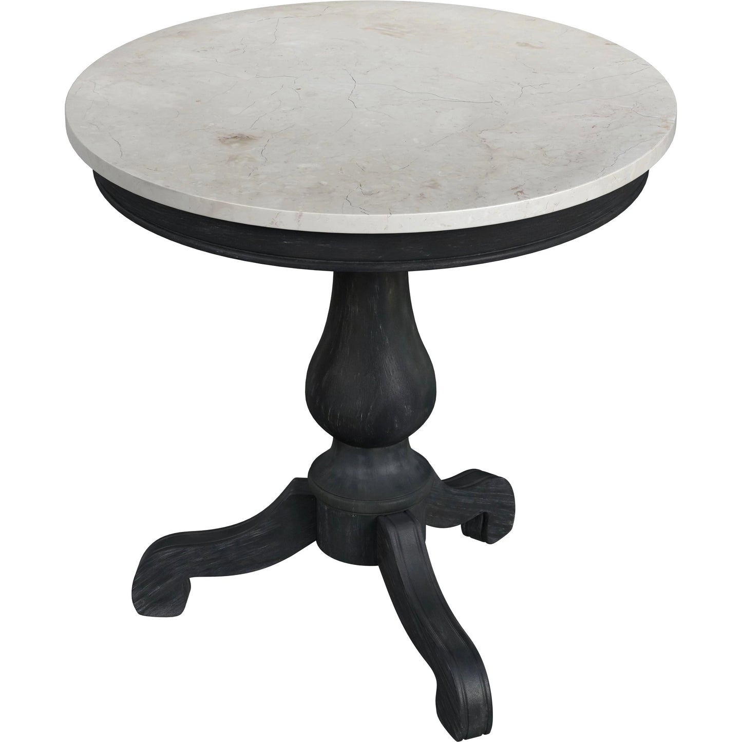 001 SI-2077728 | Additional Silo | Danielle  Pedestal Side Table by Butler Specialty Company in black and washed black. Made from marble , mahogany wood, plywood in a modern style.