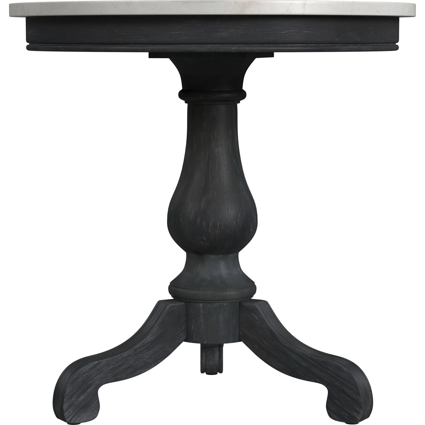 003 SI-2077728 | Additional Silo | Danielle  Pedestal Side Table by Butler Specialty Company in black and washed black. Made from marble , mahogany wood, plywood in a modern style.