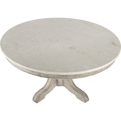 Danielle Round Coffee Table by Butler Specialty Company. Made from marble, mahogany wood, plywood in a cottage & farmhouse style.