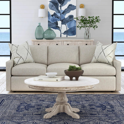 Danielle Round Coffee Table by Butler Specialty Company. Made from marble, mahogany wood, plywood in a cottage & farmhouse style.