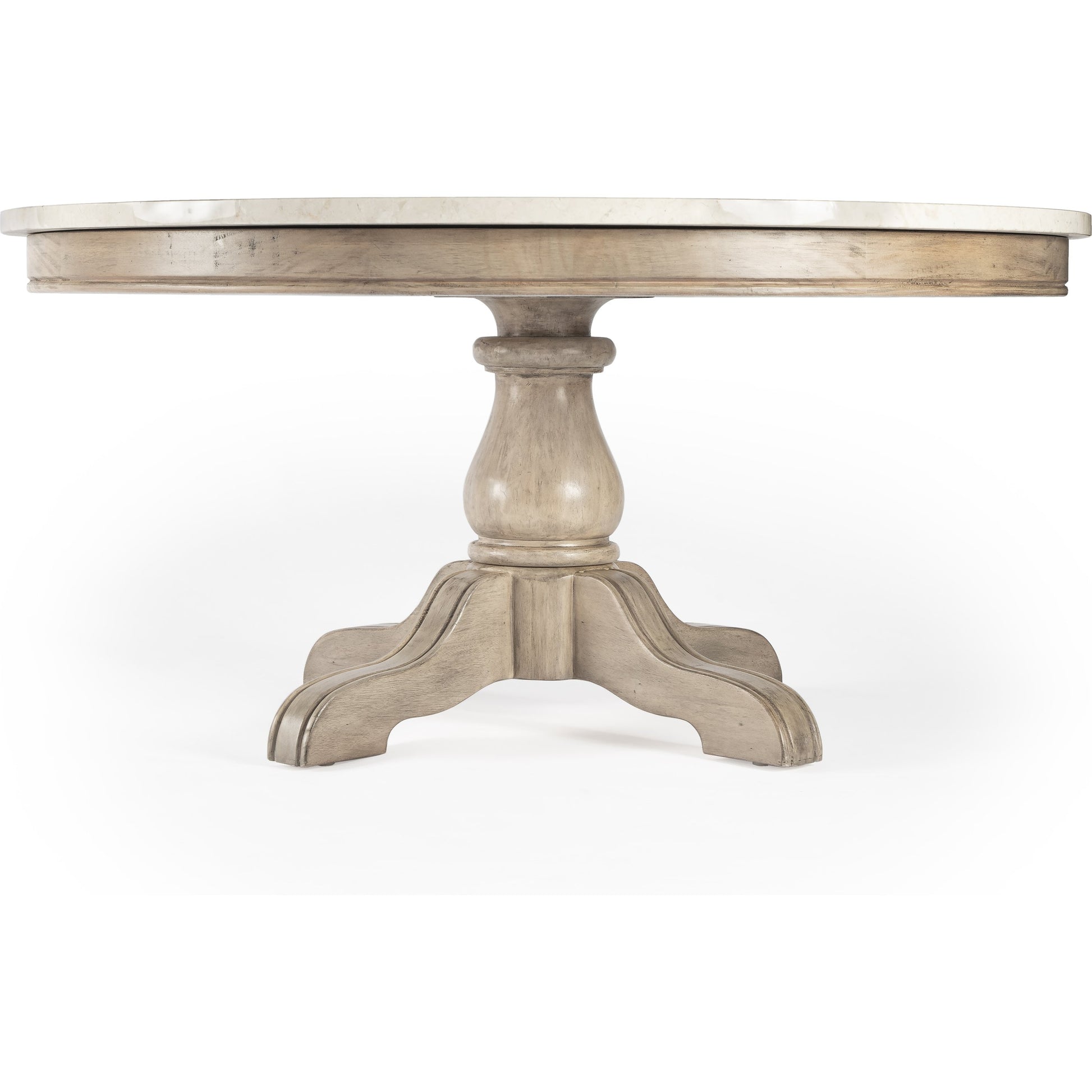 Danielle Round Coffee Table by Butler Specialty Company. Made from marble, mahogany wood, plywood in a cottage & farmhouse style.