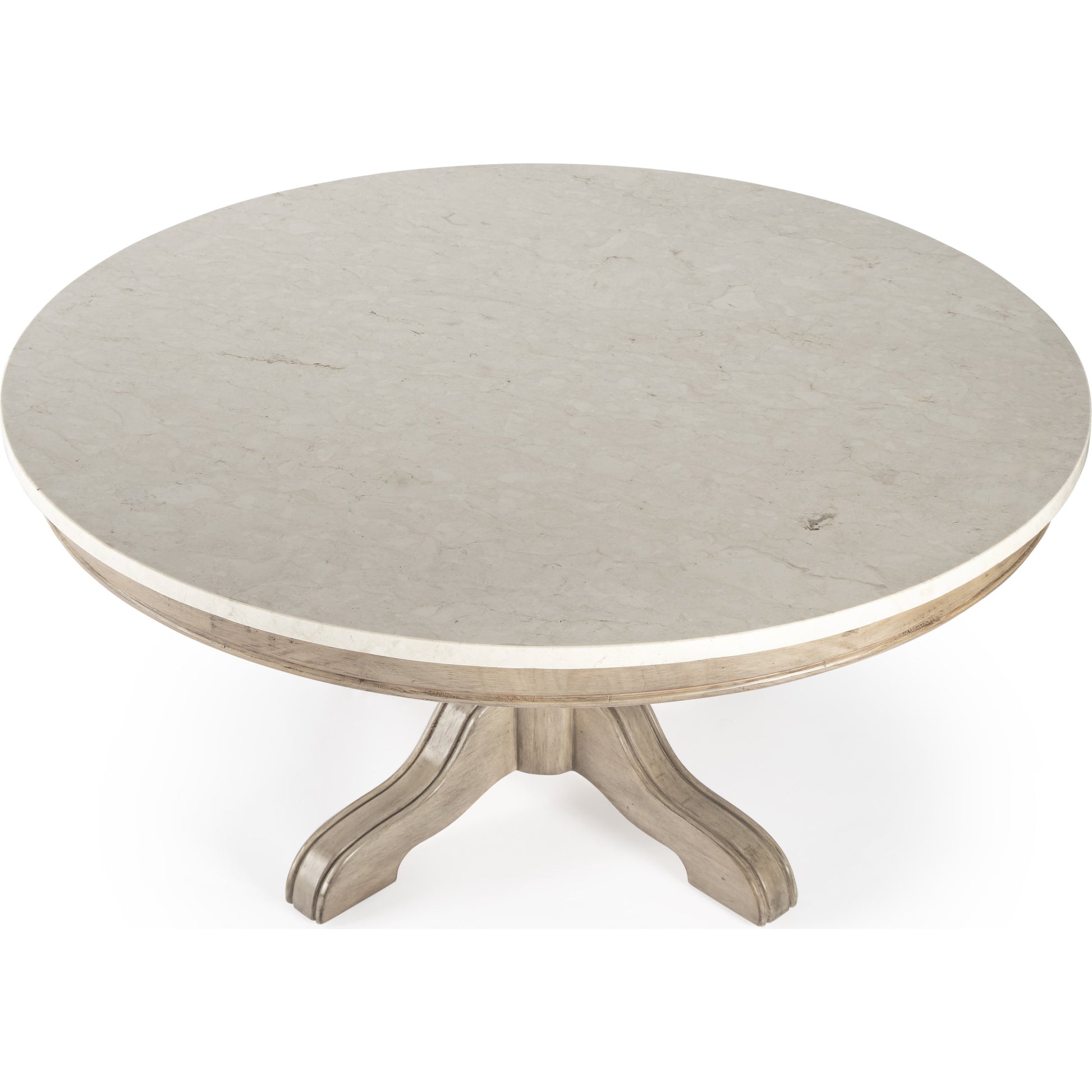Danielle Round Coffee Table by Butler Specialty Company. Made from marble, mahogany wood, plywood in a cottage & farmhouse style.