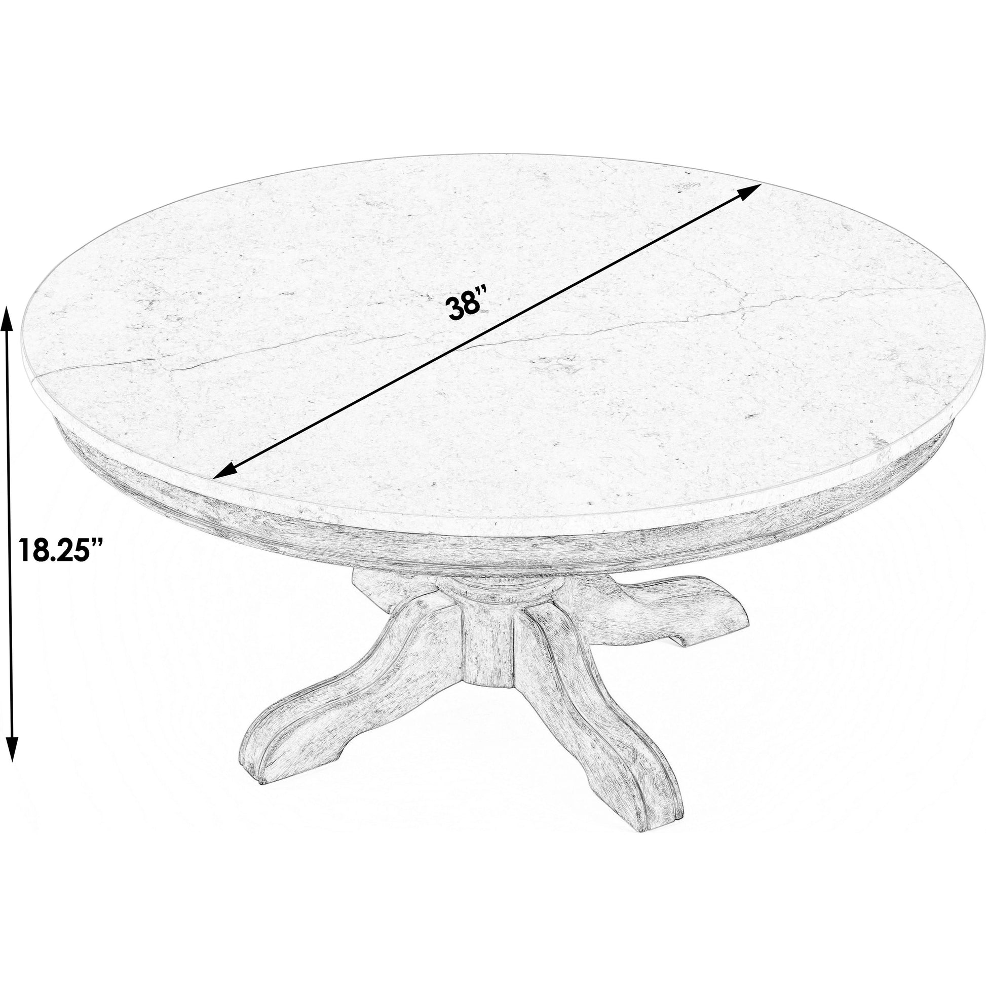 Danielle Round Coffee Table by Butler Specialty Company. Made from marble, mahogany wood, plywood in a cottage & farmhouse style.
