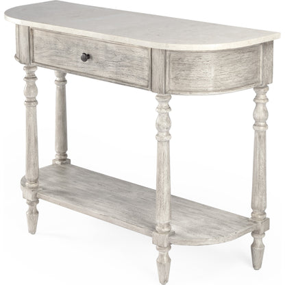 Danielle Console Table by Butler Specialty Company. Made from marble, mahogany wood mdf, mahogany veneer, plywood in a cottage & farmhouse style.