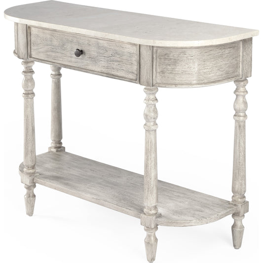 Danielle Console Table by Butler Specialty Company. Made from marble, mahogany wood mdf, mahogany veneer, plywood in a cottage & farmhouse style.