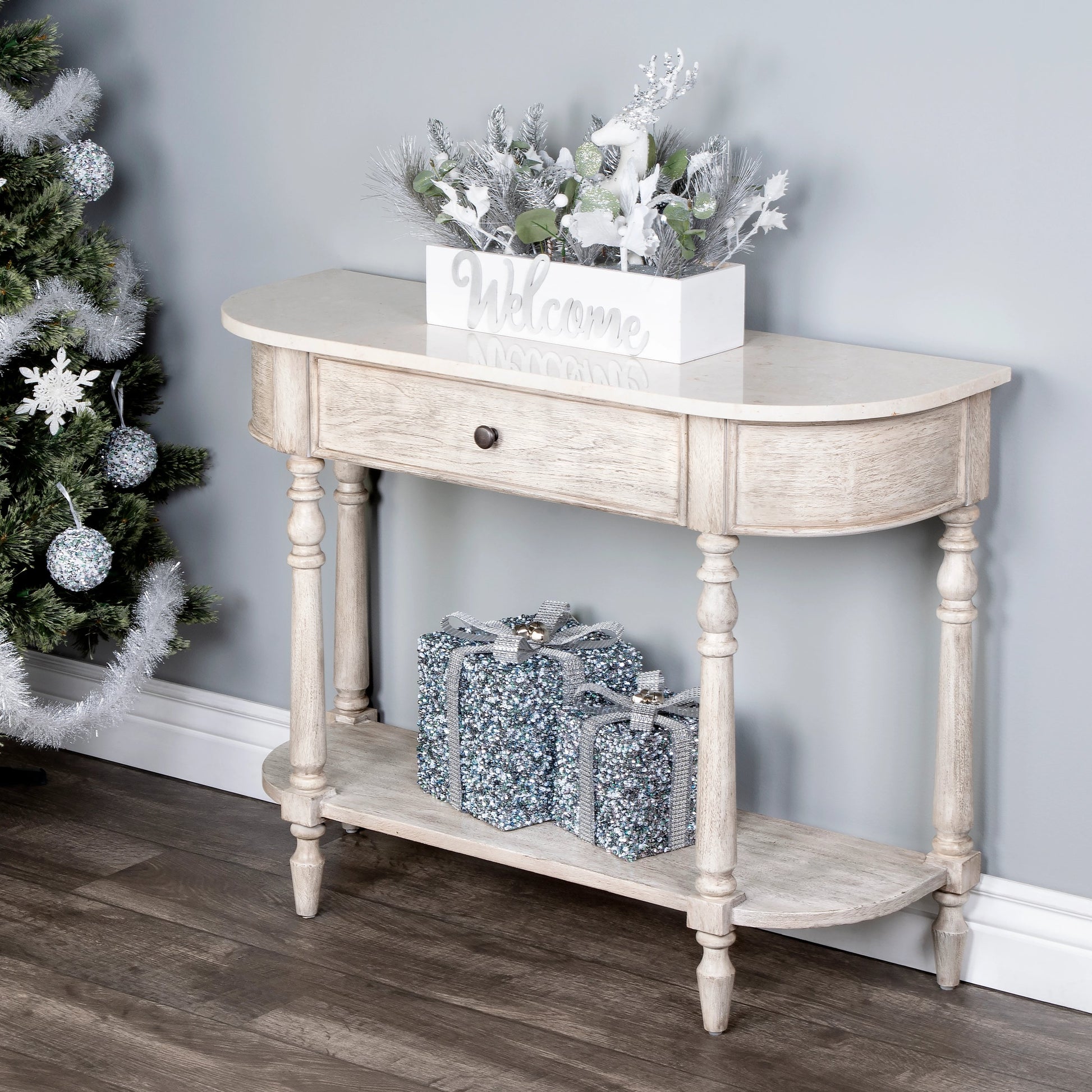 Danielle Console Table by Butler Specialty Company. Made from marble, mahogany wood mdf, mahogany veneer, plywood in a cottage & farmhouse style.