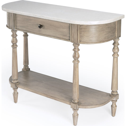 Danielle Console Table by Butler Specialty Company. Made from marble, mahogany wood mdf, mahogany veneer, plywood in a cottage & farmhouse style.