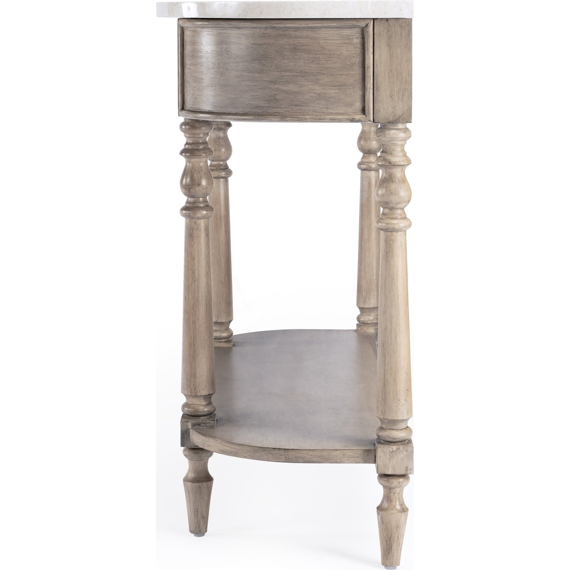 Danielle Console Table by Butler Specialty Company. Made from marble, mahogany wood mdf, mahogany veneer, plywood in a cottage & farmhouse style.