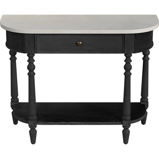 001 SI-2077730 | Primary Silo | Danielle 1 Drawer Console Table by Butler Specialty Company in black and washed black. Made from marble, mahogany wood, mdf, mahogany veneer, plywood in a transitional style.