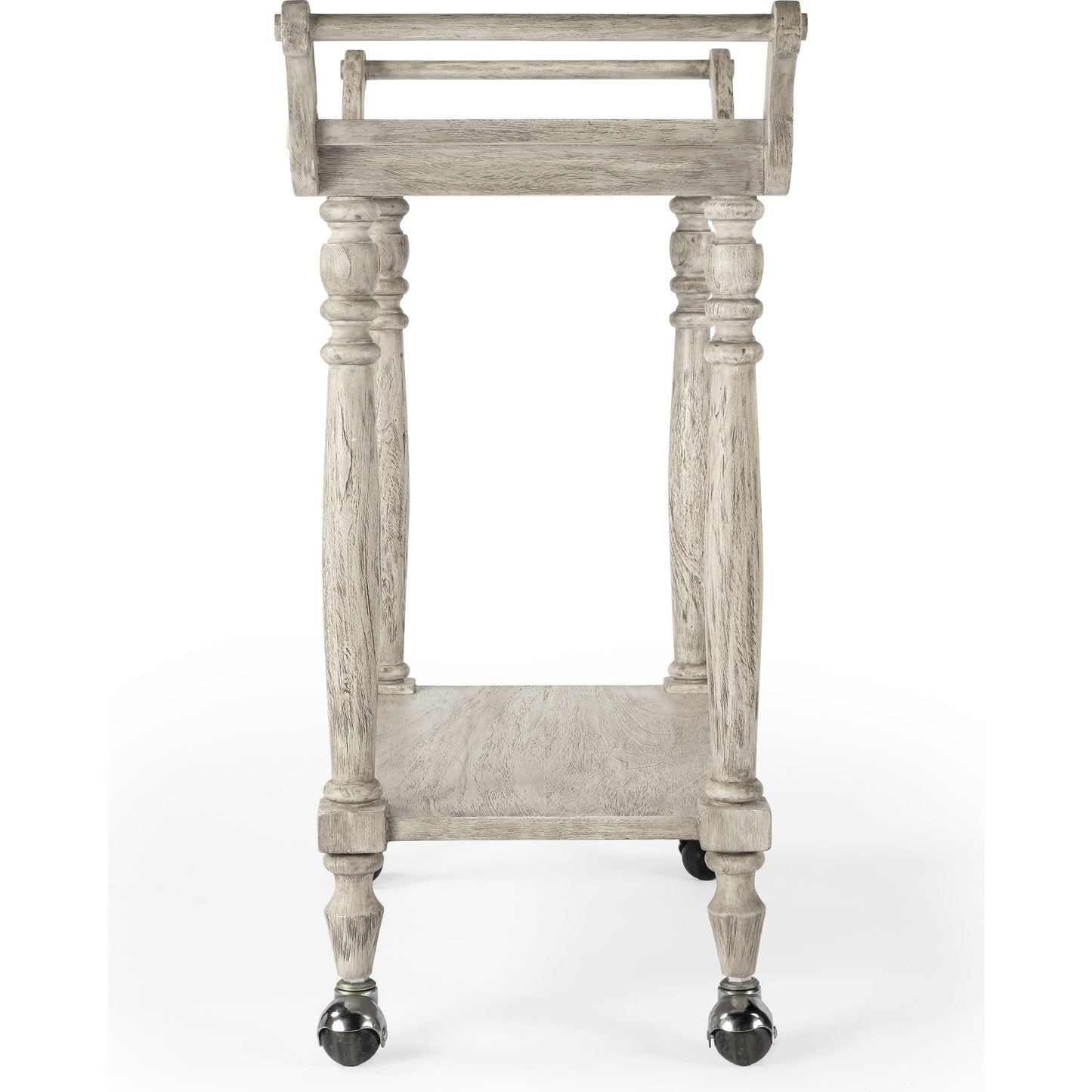 004 SR-910324 | Additional Silo | Danielle Serving Cart by Butler Specialty Company in gray and rustic gray. Made from marble, mahogany wood, mdf, mahogany veneer, plywood in a cottage & farmhouse style.