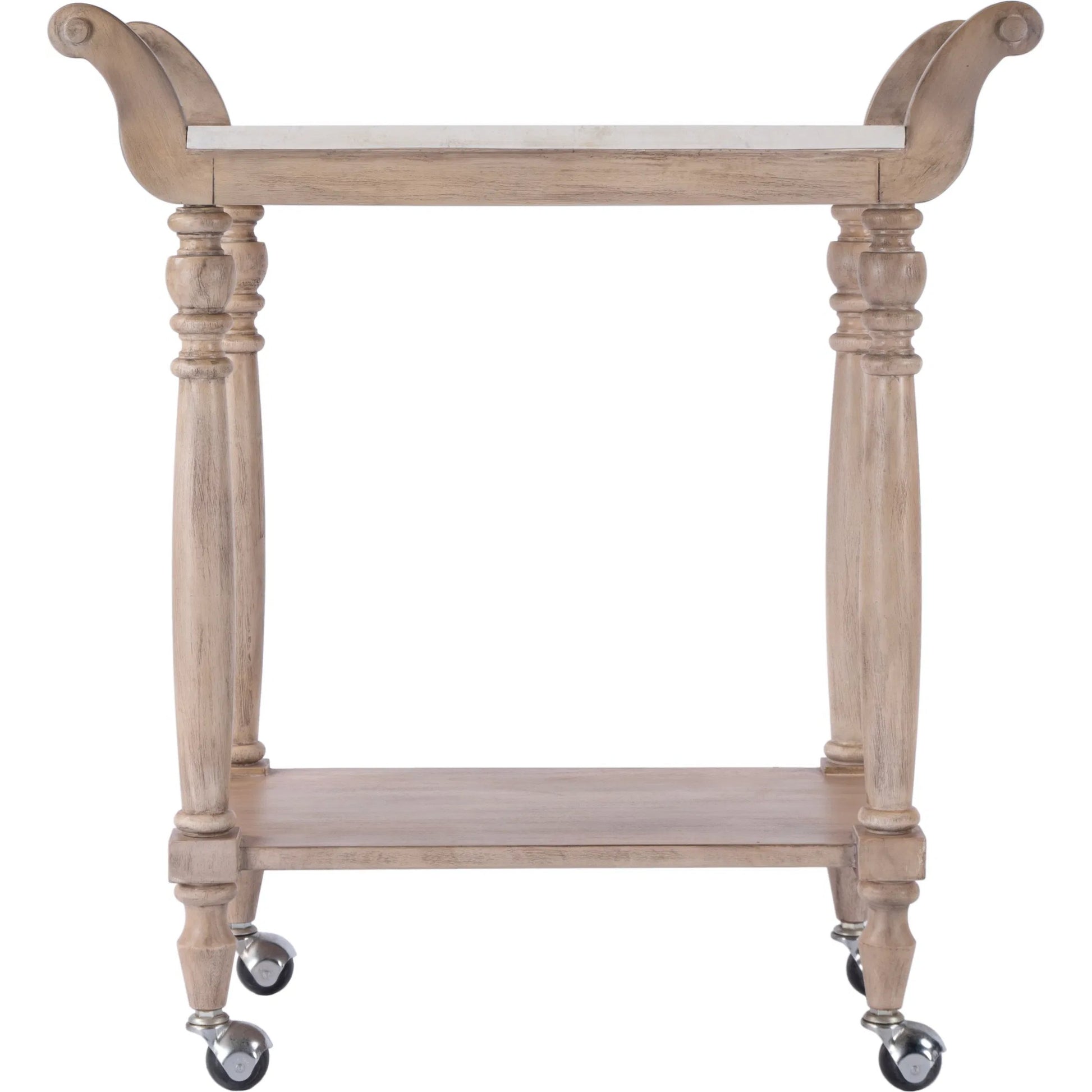 Danielle 2 Tier Bar Cart by Butler Specialty Company in sandalwood beige. Made from marble, mahogany, mdf, mahogany veneer, plywood in a traditional style.