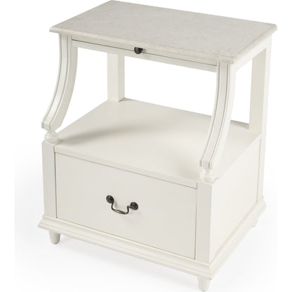 Danielle Nightstand by Butler Specialty Company. Made from marble, mahogany wood, mdf, mahogany veneer in a traditional style.