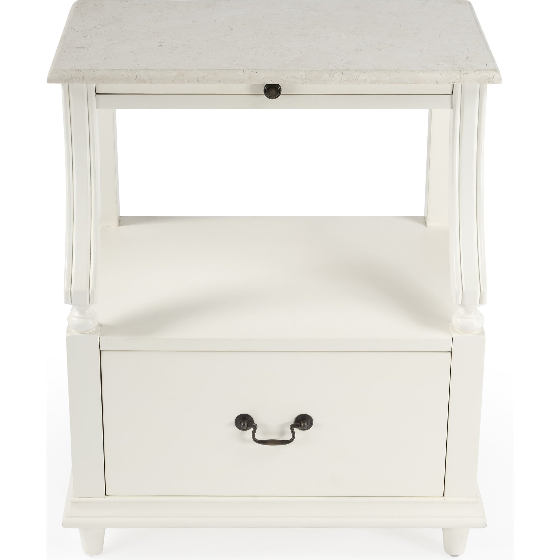 Danielle Nightstand by Butler Specialty Company. Made from marble, mahogany wood, mdf, mahogany veneer in a traditional style.