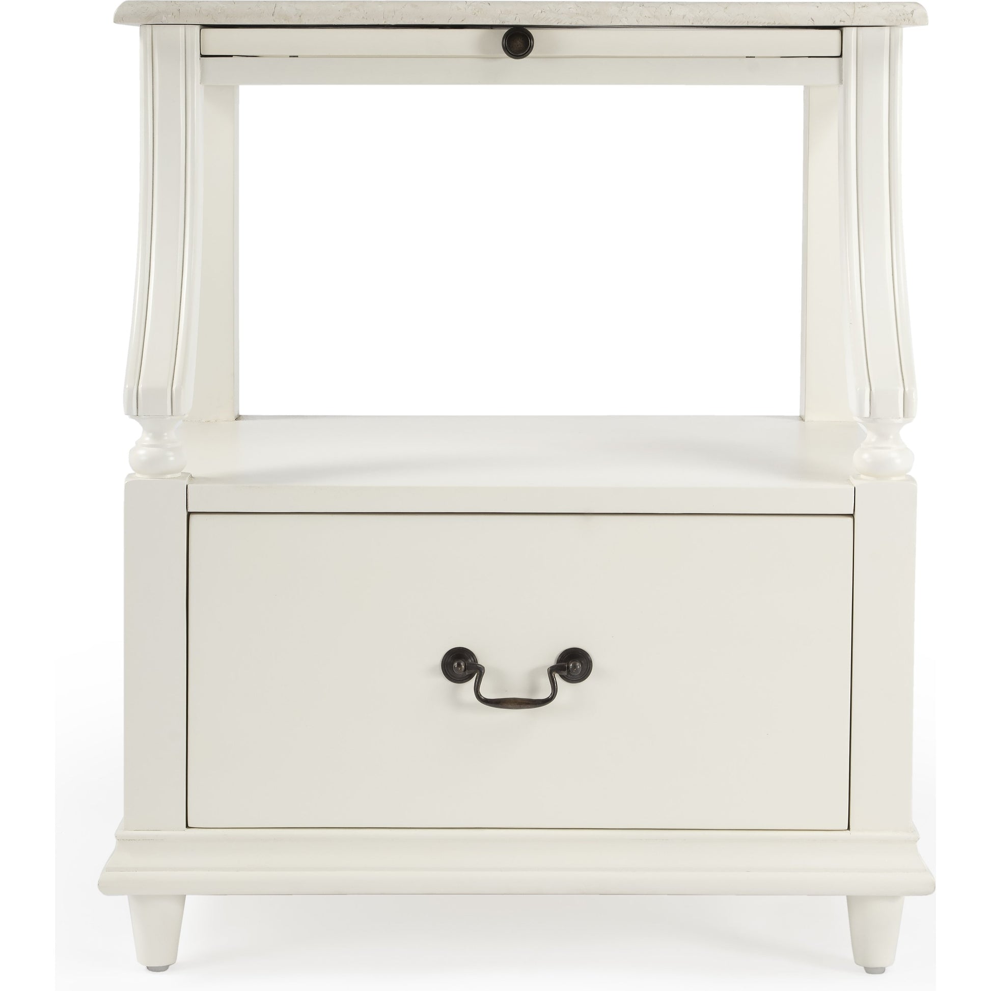 Danielle Nightstand by Butler Specialty Company. Made from marble, mahogany wood, mdf, mahogany veneer in a traditional style.