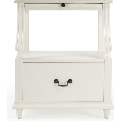 Danielle Nightstand by Butler Specialty Company. Made from marble, mahogany wood, mdf, mahogany veneer in a traditional style.