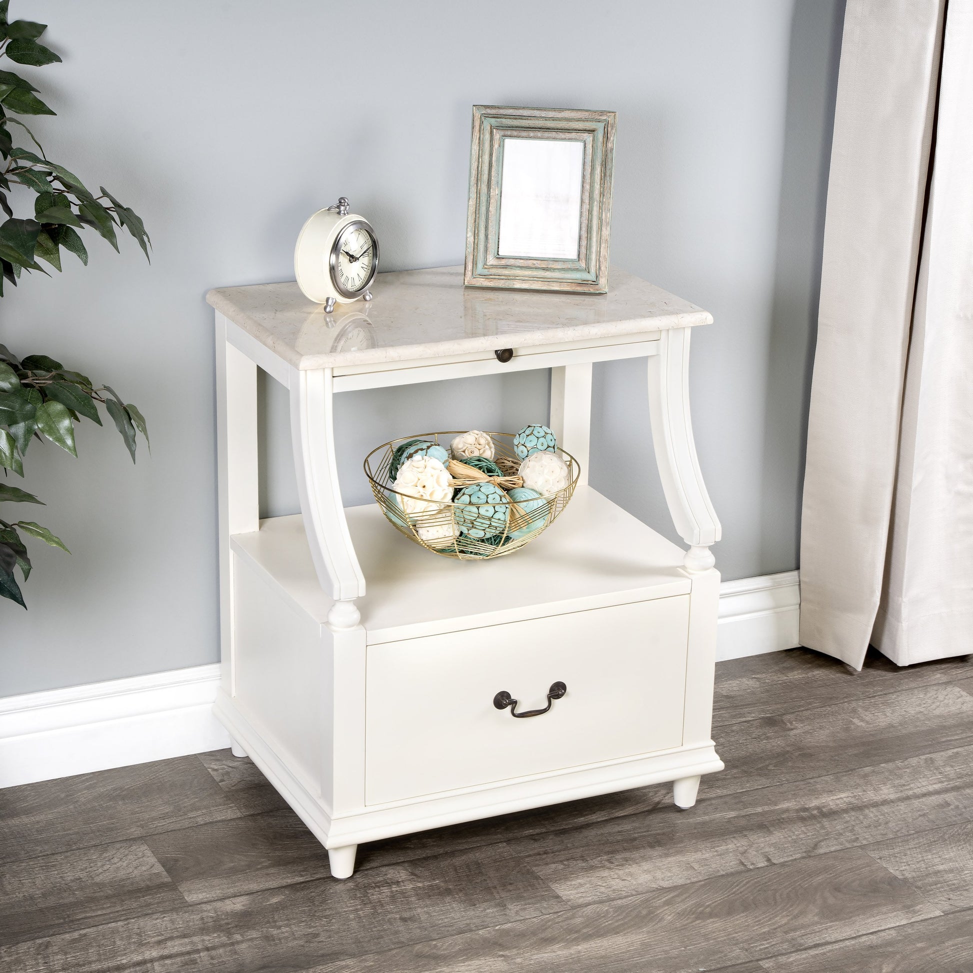 Danielle Nightstand by Butler Specialty Company. Made from marble, mahogany wood, mdf, mahogany veneer in a traditional style.