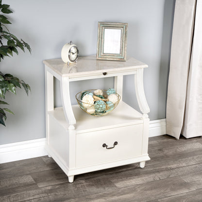 Danielle Nightstand by Butler Specialty Company. Made from marble, mahogany wood, mdf, mahogany veneer in a traditional style.