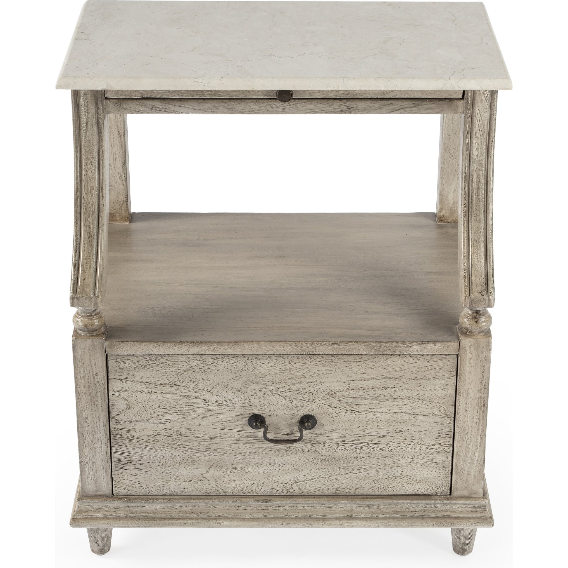 Danielle Nightstand by Butler Specialty Company. Made from marble, mahogany wood, mdf, mahogany veneer in a traditional style.