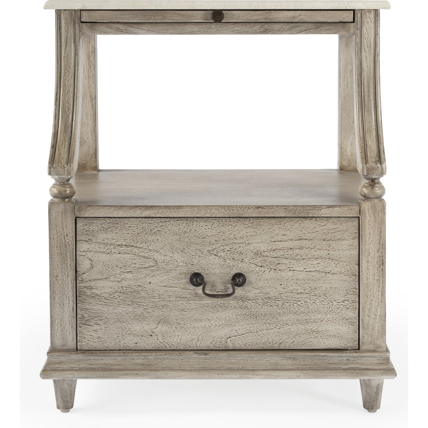 003 SR-910323 | Additional Silo | Danielle Nightstand by Butler Specialty Company. Made from marble, mahogany wood, mdf, mahogany veneer in a traditional style.
