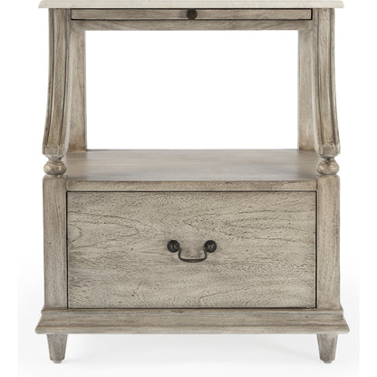 Danielle Nightstand by Butler Specialty Company. Made from marble, mahogany wood, mdf, mahogany veneer in a traditional style.