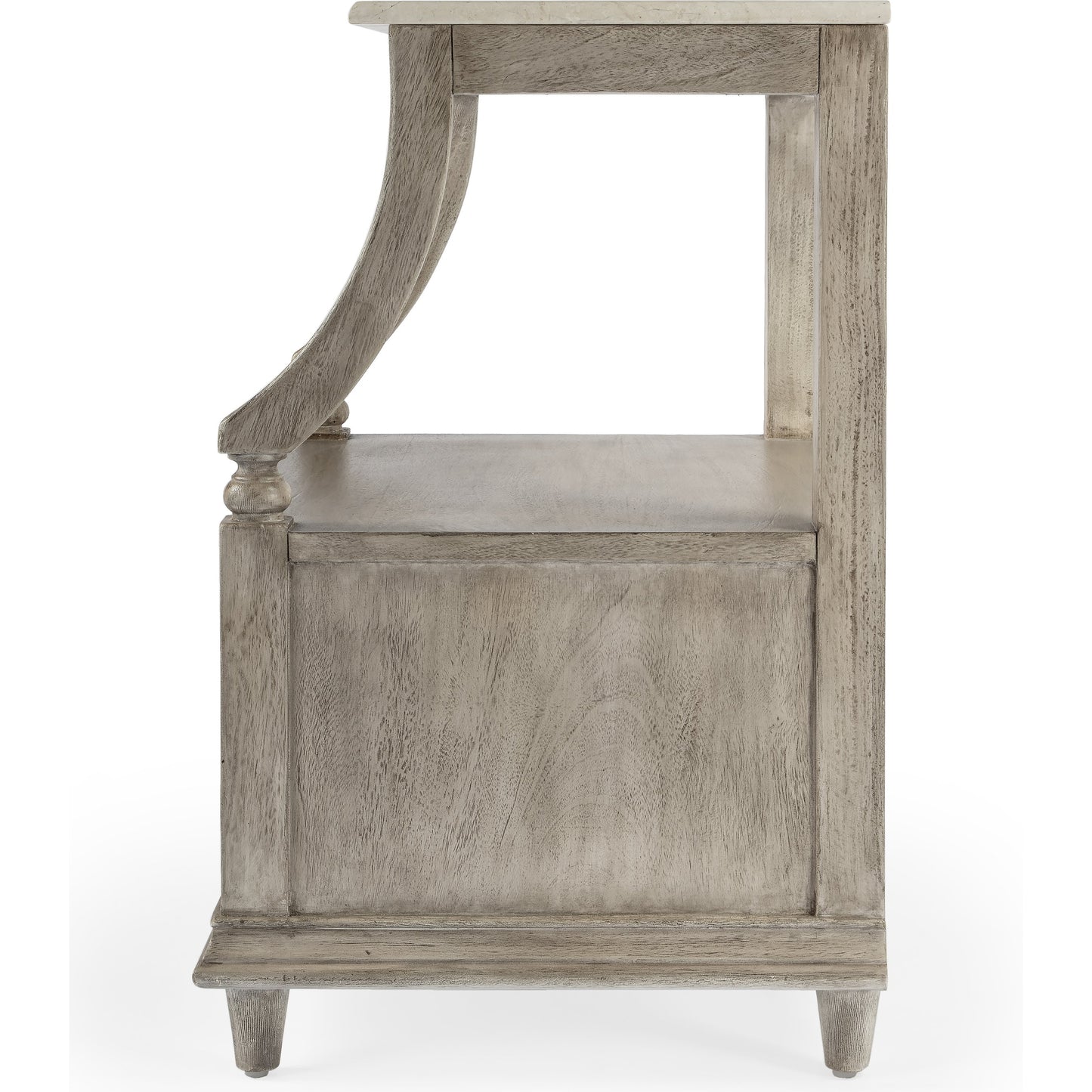 005 SR-910323 | Additional Silo | Danielle Nightstand by Butler Specialty Company. Made from marble, mahogany wood, mdf, mahogany veneer in a traditional style.