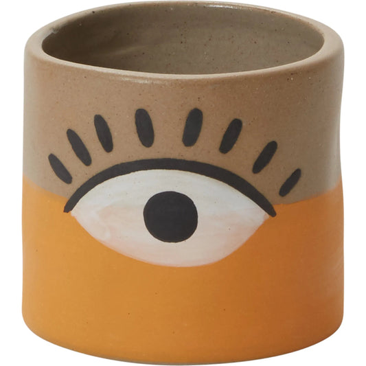 Vision Pot (Set of 2) by Accent Decor in yellow. Made from ceramic in a unique style.