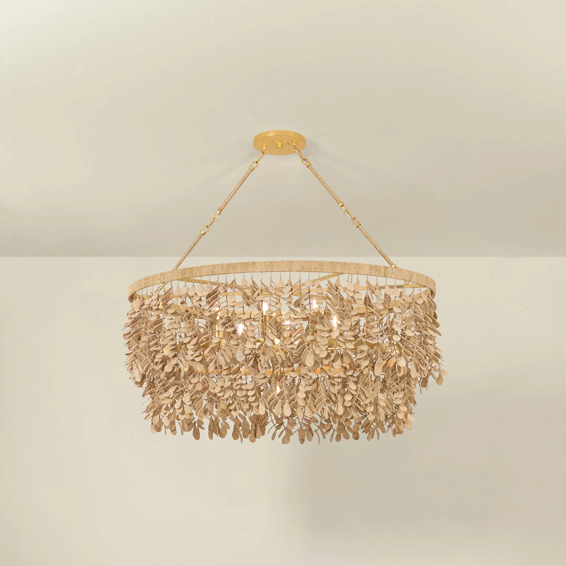 Naxos Linear by Corbett in vintage gold leaf. Made from unique in a modern style.