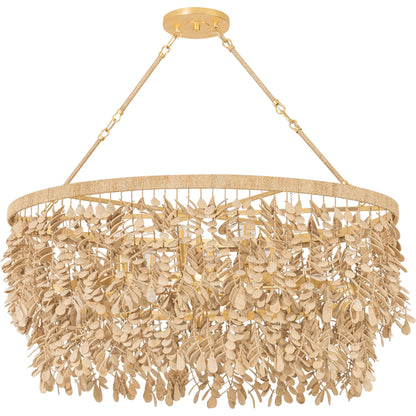 Naxos Linear by Corbett in vintage gold leaf. Made from unique in a modern style.