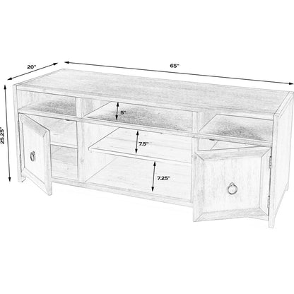 Lark TV Stand by Butler Specialty Company in natural wood. Made from acacia, mdf, acacia veneer in a modern style.