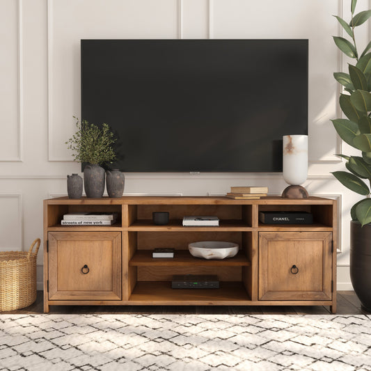 Lark TV Stand by Butler Specialty Company in natural wood. Made from acacia, mdf, acacia veneer in a modern style.