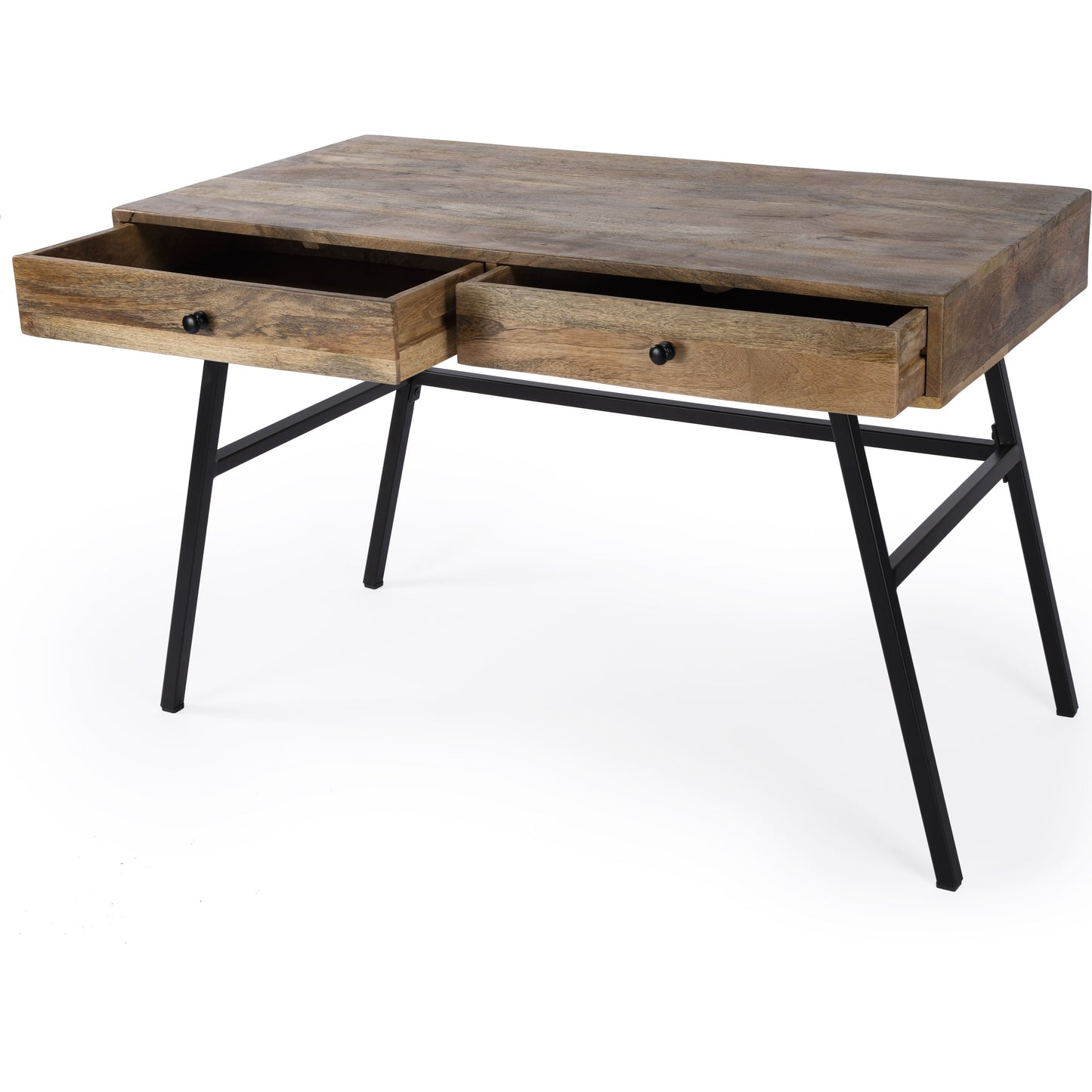 003 SI-1822347 | Additional Silo | Reison Desk by Butler Specialty Company in light brown. Made from iron, mango wood in a modern style.