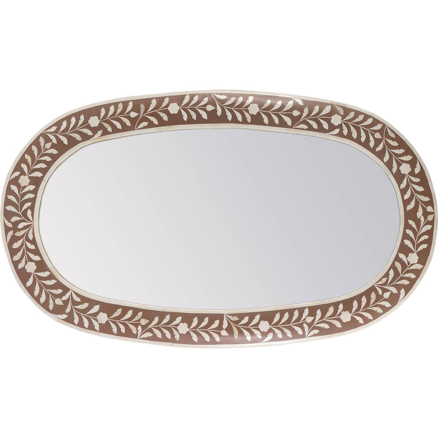 002 SI-2334042 | Additional Silo | Trubadu Wall Mirror by Butler Specialty Company in brown, white. Made from bone, resin, mdf in a traditional style.