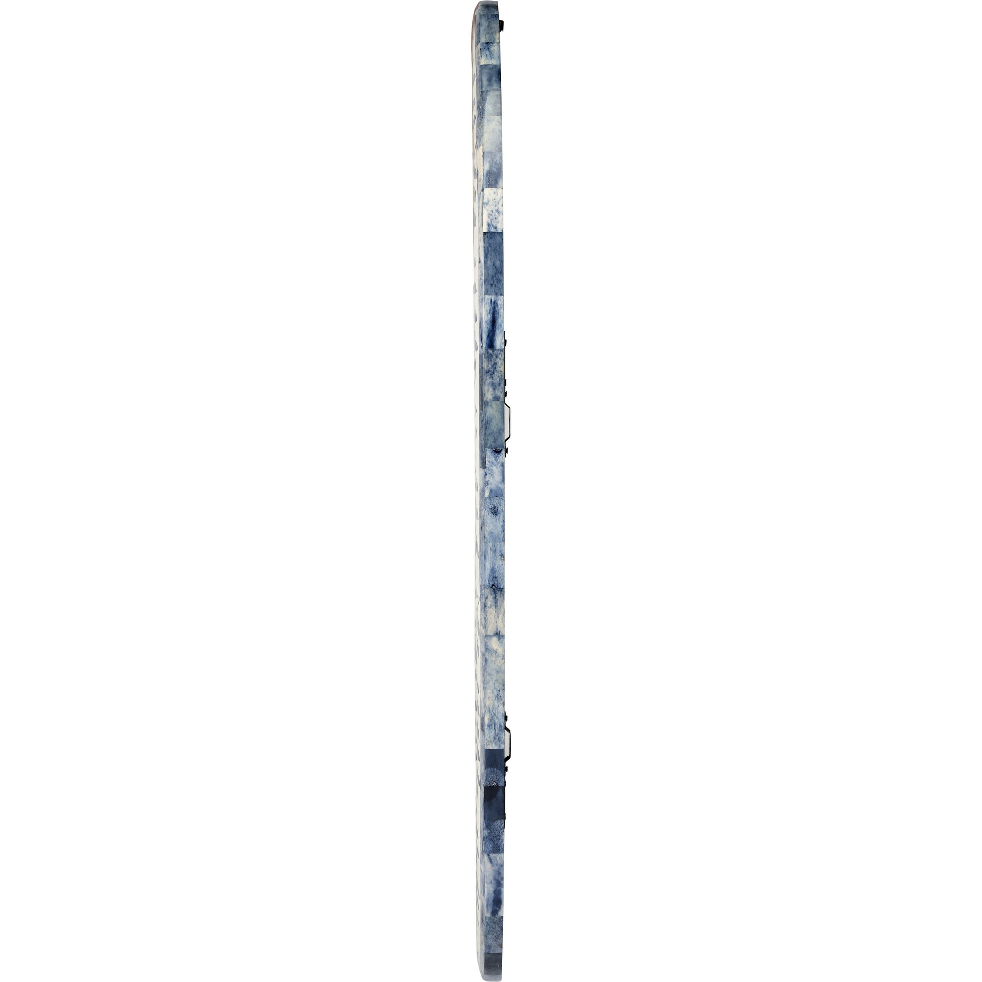 Trubadur Mirror by Butler Specialty Company in white and blue and blue, white bone. Made from bone inlay, mdf, resin, mango wood in a cottage & farmhouse style.