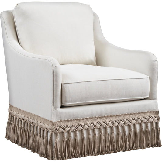Salt Creek Swivel Chair by Lexington in cream. Made from unique in a cottage & farmhouse style.